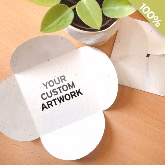 Single-Sided Seed Paper Petal Cards