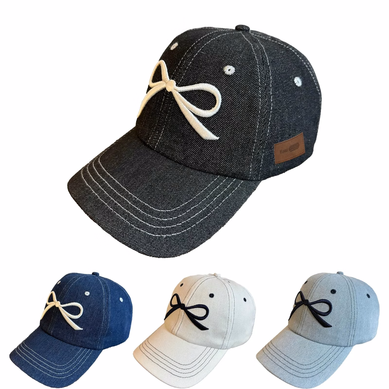 Cotton Versatile Bow Duck Tongue Hat