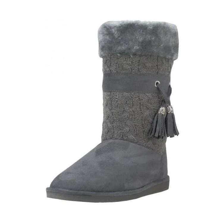 Women's Winter Boots - Gray 11" Microfiber 1