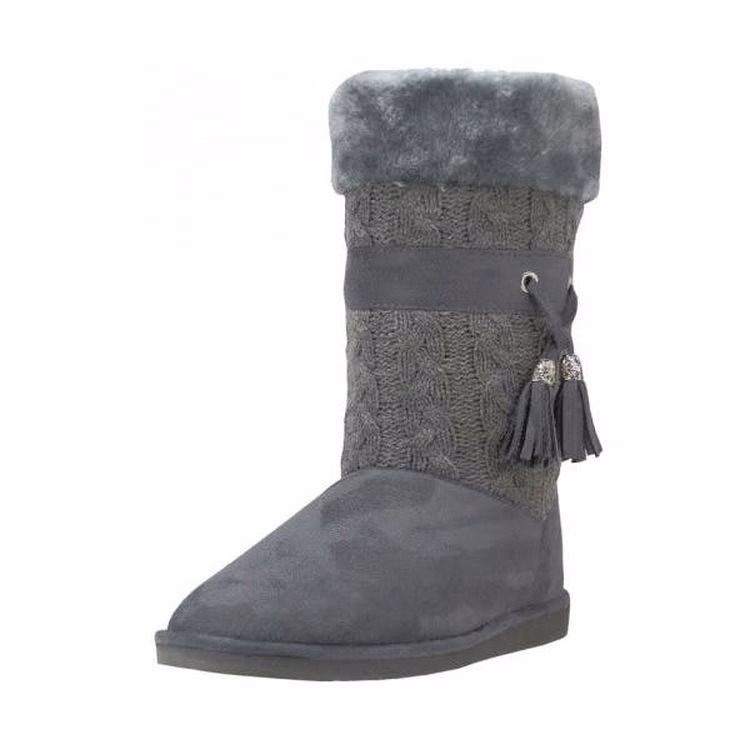 Women's Winter Boots - Gray 11" Microfiber