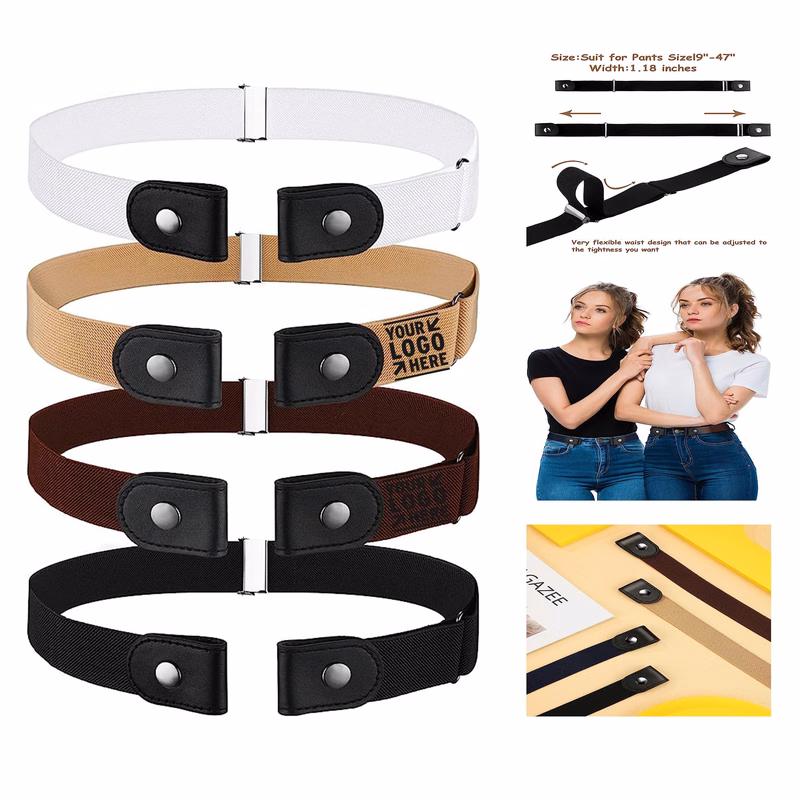 No Buckle Stretch Belt Adjustable Unisex Belt