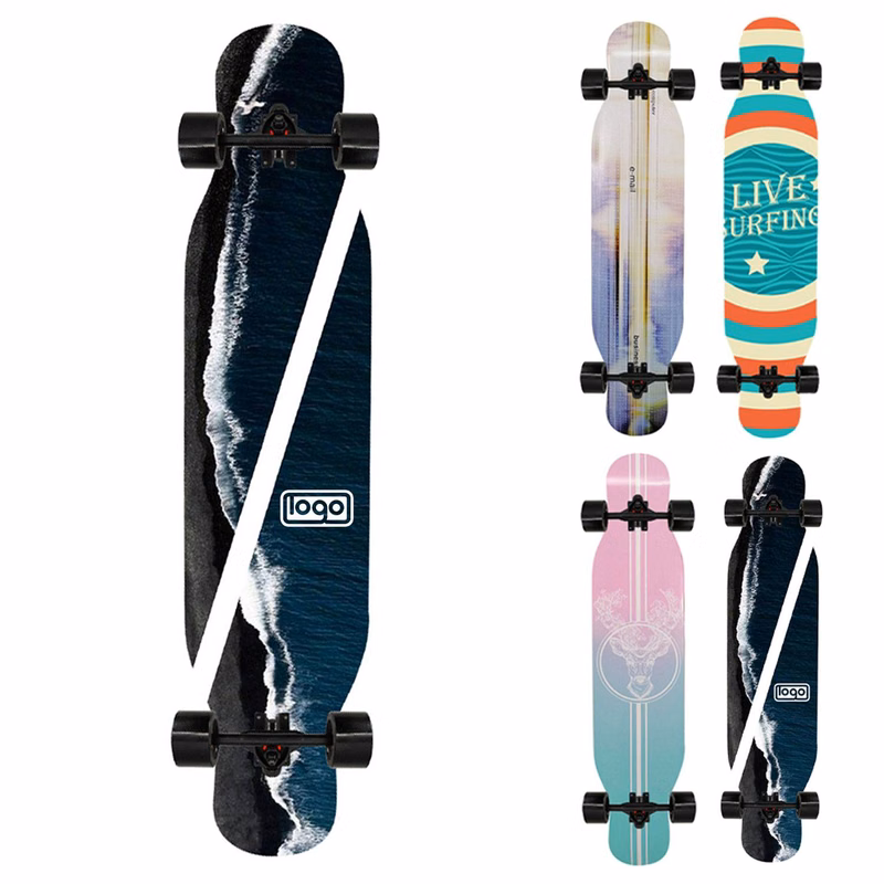 42" Maple Wood PU Wheels Longboard Skateboard