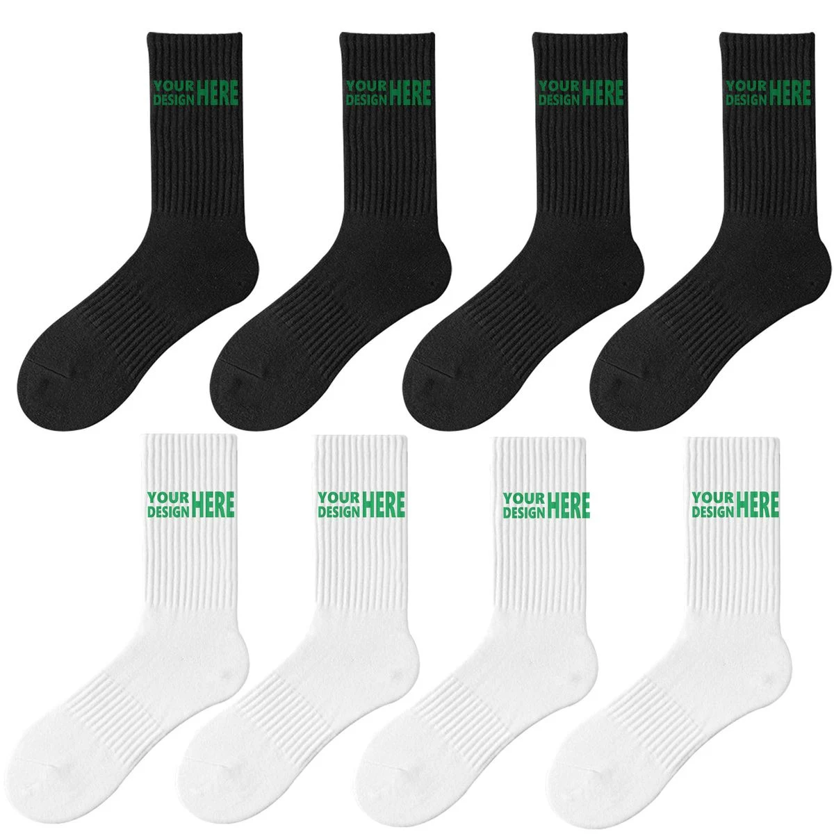 Blank Crew Socks for Custom Logo Printing 1
