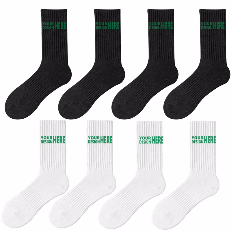 Blank Crew Socks for Custom Logo Printing