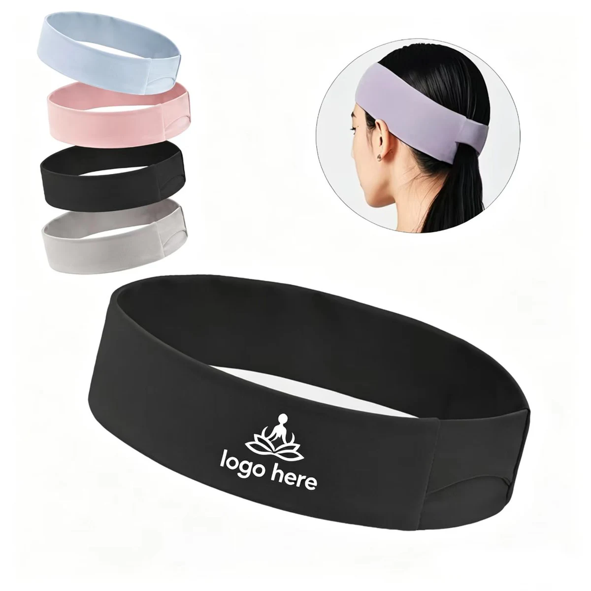 Elastic Yoga Sweat Wicking Headband 1