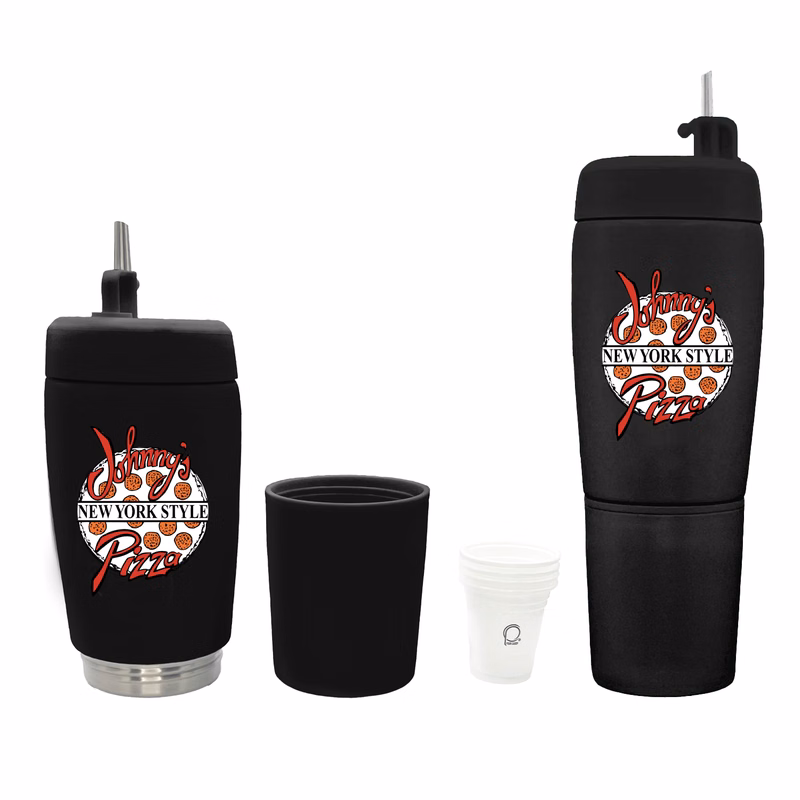 Pour Caddy 20 OZ Flask Set - Full Color