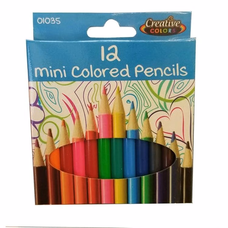 Mini Colored Pencils - 12 Count Pre-Sharpened