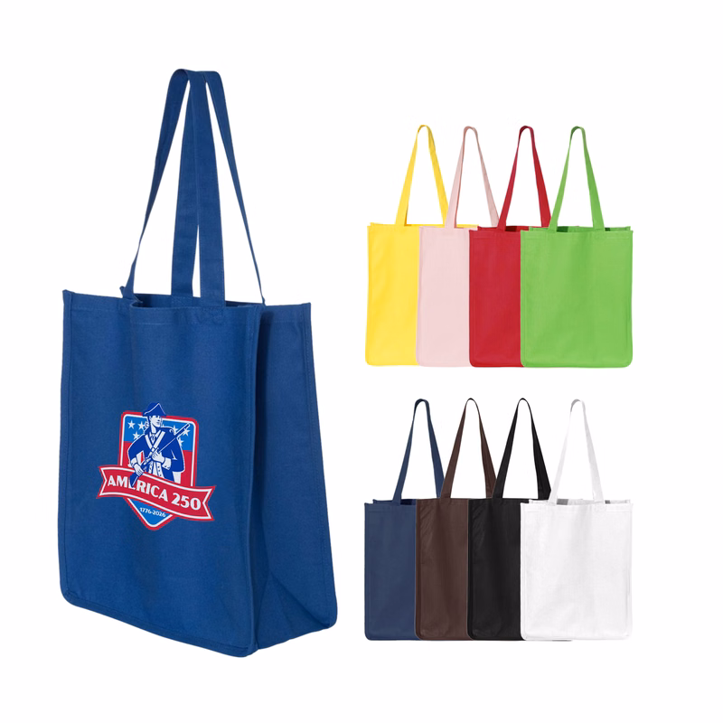 12 oz. Heavy Cotton Canvas 27L Jumbo Shopping Tote Bag_R112BT