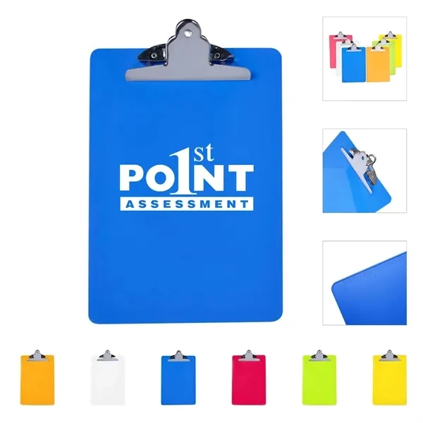 Custom A4 Plastic Writing Clipboard with Steel Spring Clip — Office Desk Accessory 1