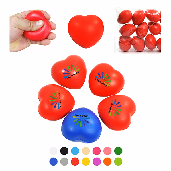MOQ50 Heart Shape Stress Reliever For Stress Relief