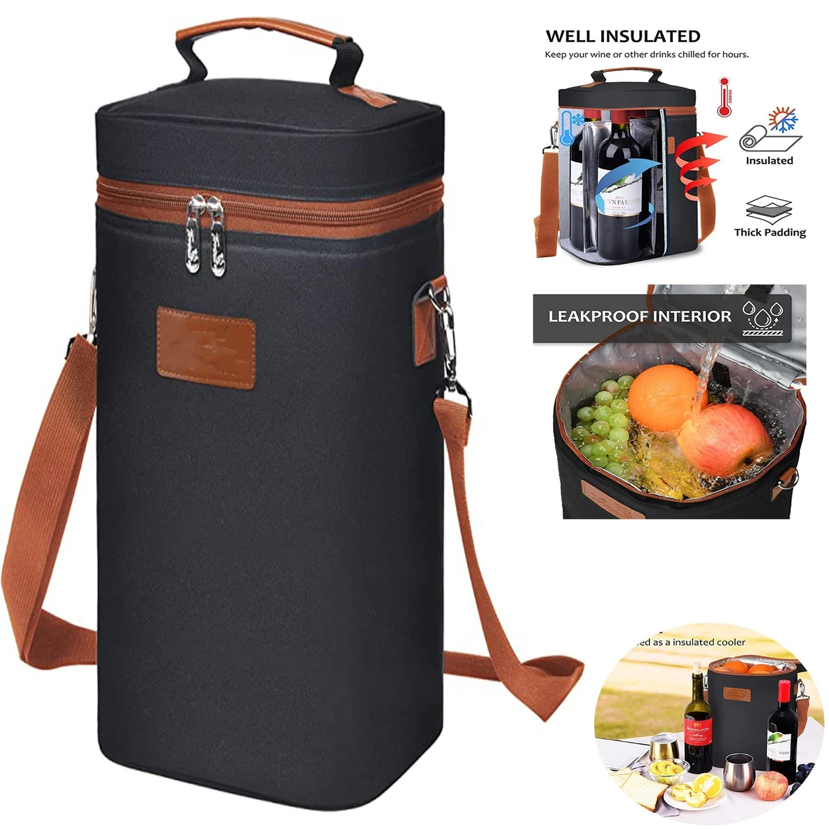 Portable Multi Function Wine Bottle Cooling Tote bag 1
