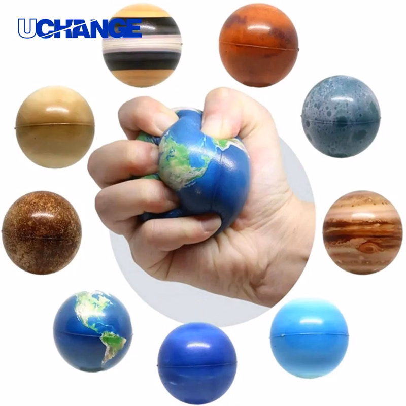 Planet-Shaped Foam Stress Balls Colorful Fidget Toys