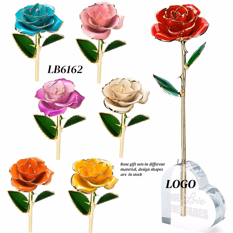 Dipped 24K Gold Rose with Stand Best Gift for Him Her