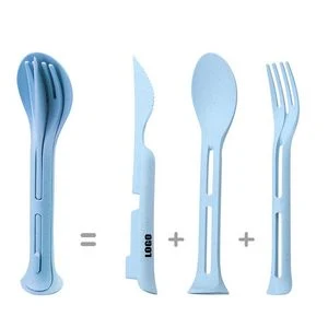 3 In 1 Portable Plastic Utensil Set Knife Fork Spoon 1