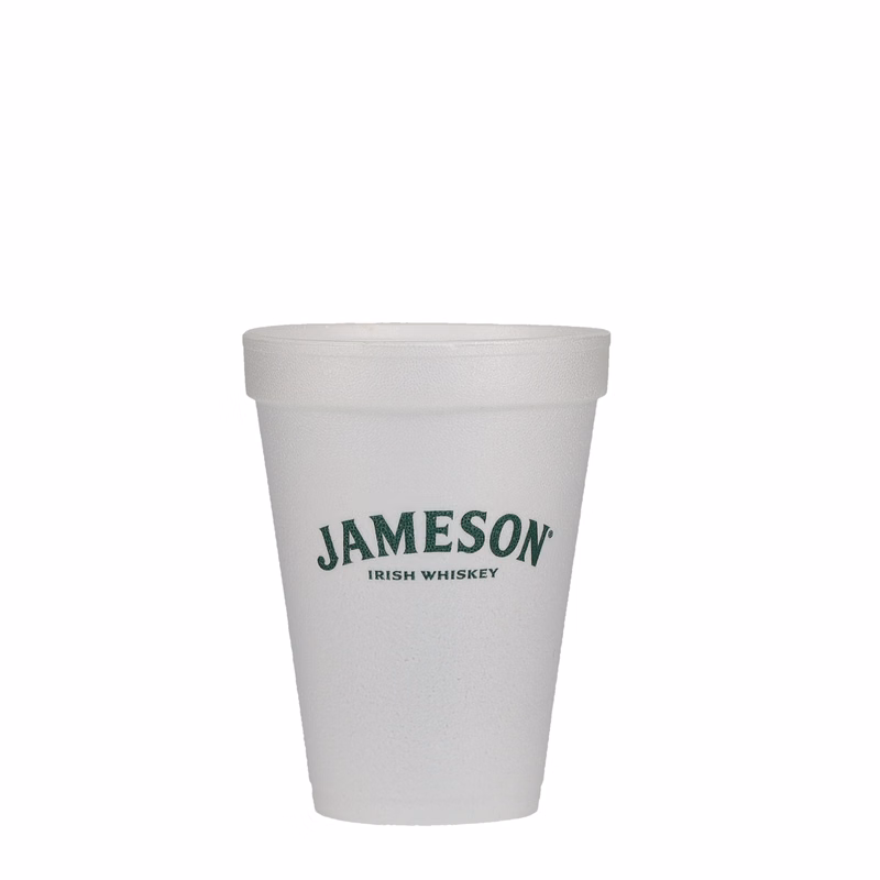 12 oz Foam Cup White Tradition Print