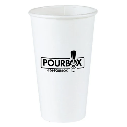 16 oz White Disposable Paper Cup 1