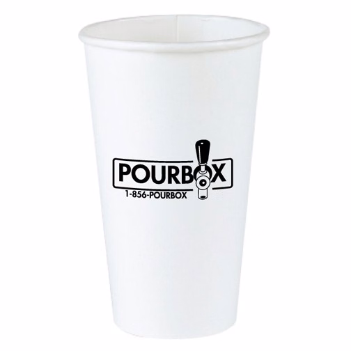 16 oz White Disposable Paper Cup