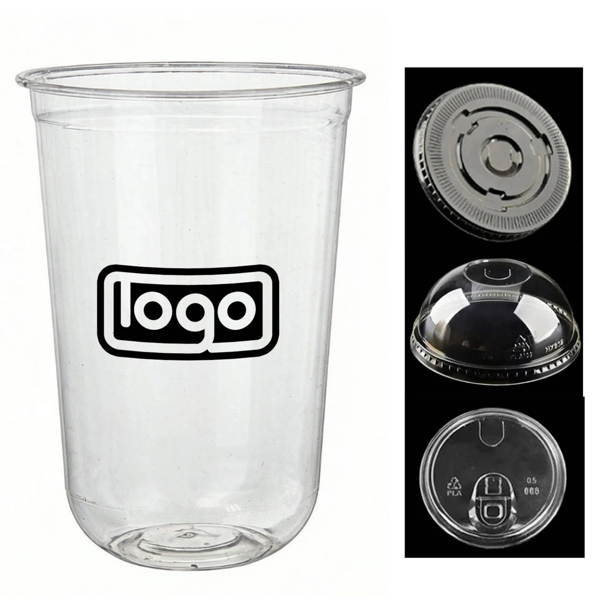 16 oz Plastic Disposable Coffee Cup with Lid 1