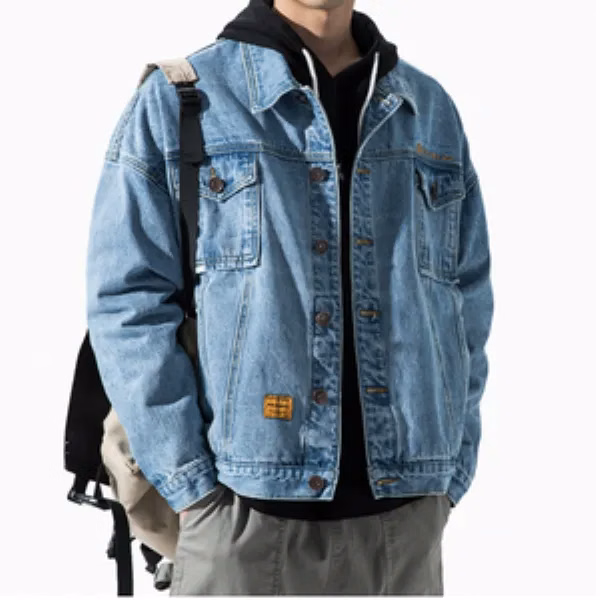 Custom Hot Autumn Men's Embroidered Denim Jacket