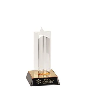 Acrylic 7" Star column with Gold/Black base 1