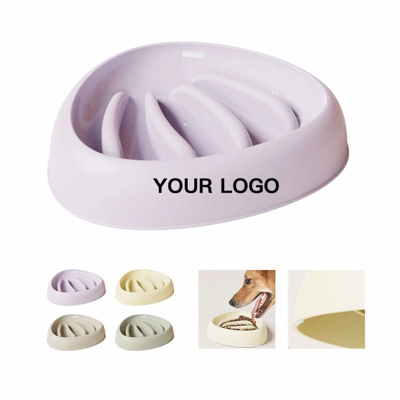 Plastic Pet Bowl with Anti Tip Shell Shaped Design
