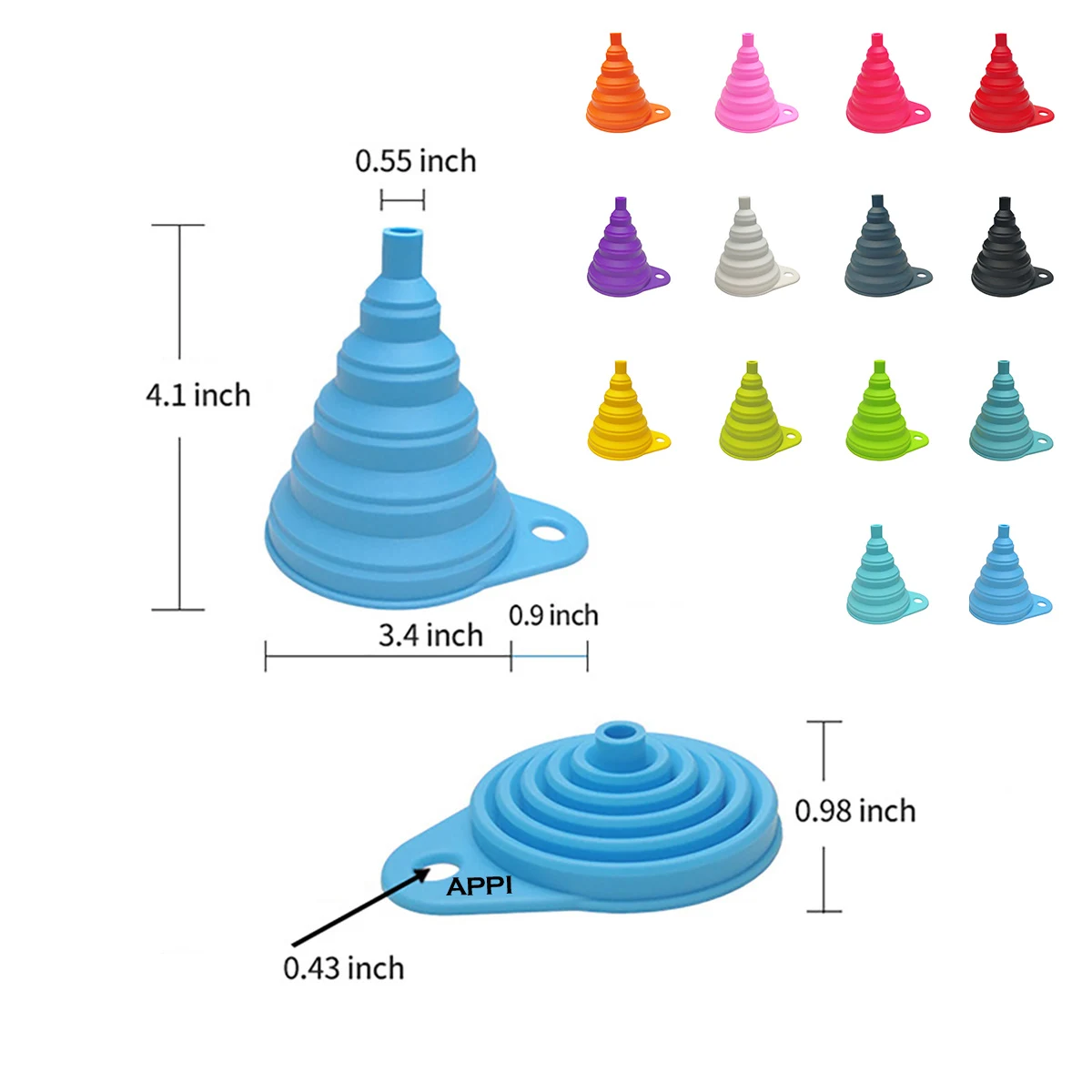 Food Grade Collapsible Silicone Funnel 1