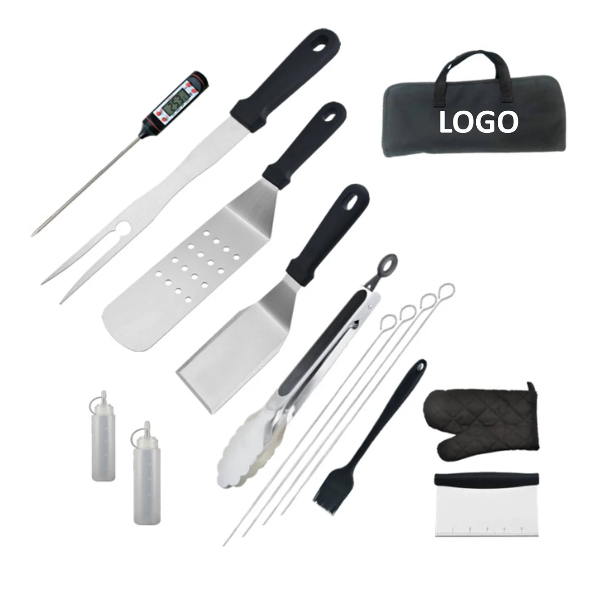 14 Pieces Stainless BBQ Tool Set 1