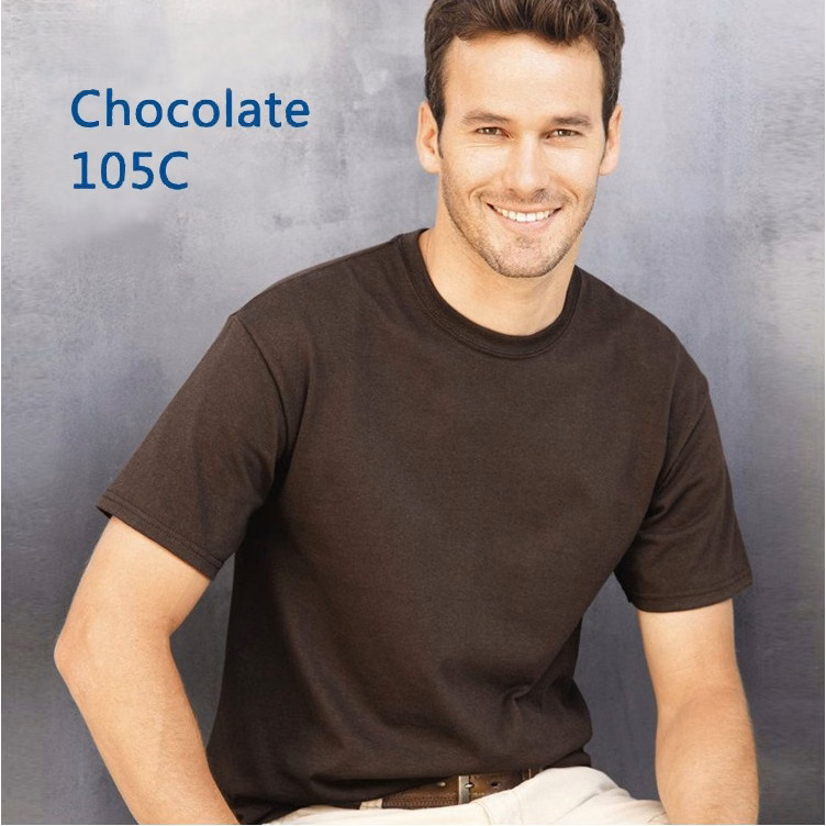 Classic Men's crew neck plain cotton short Sleeve T-Shirt instock