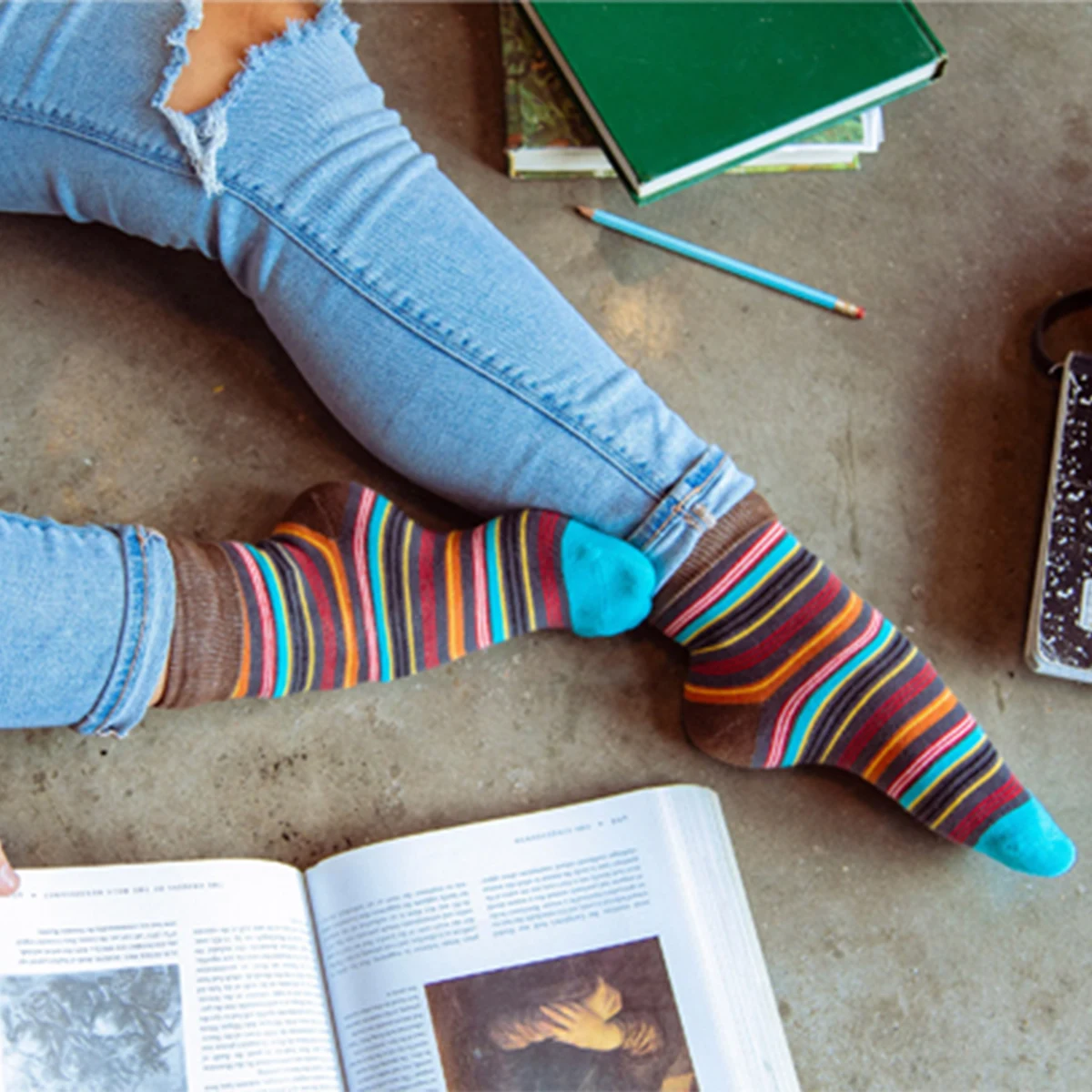 Cotton Librarian Socks - Bookworm Comfort for Literature Lovers - American Made 1