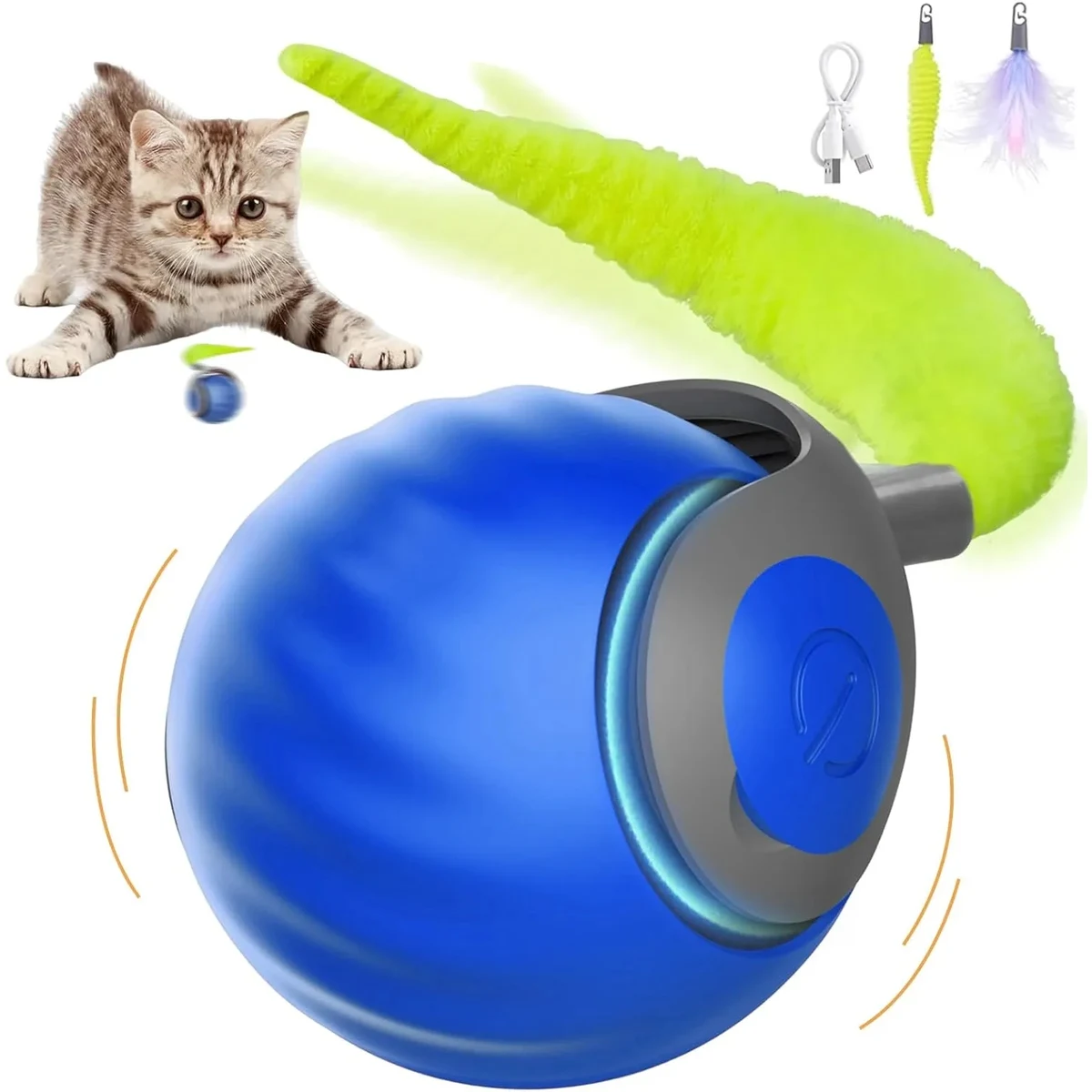 Interactive Cat Toy with a Turbine Ball Tail 1