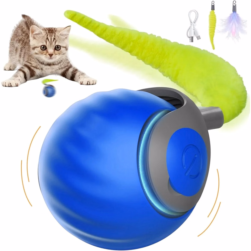 Interactive Cat Toy with a Turbine Ball Tail
