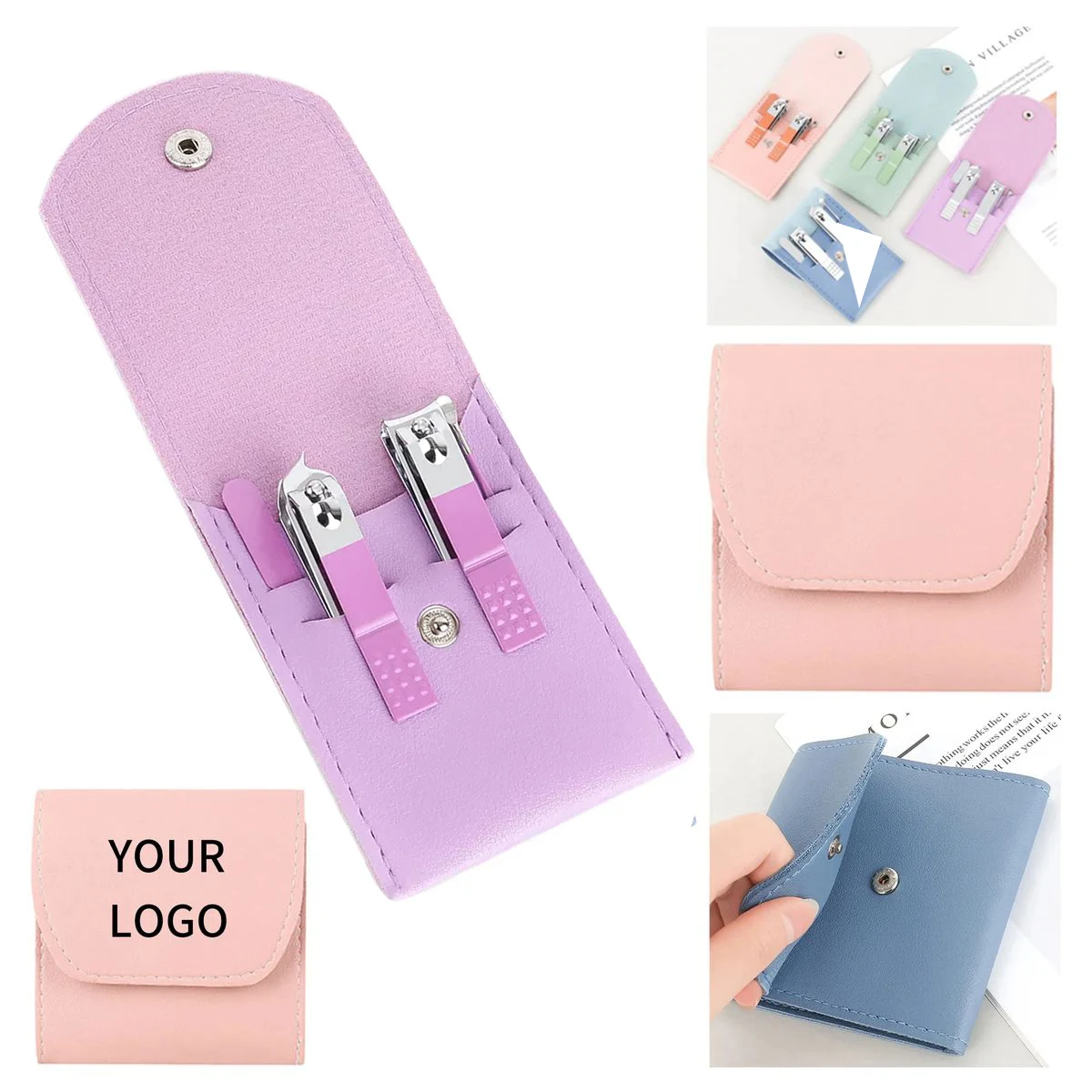 Stainless Steel Nail Care Kit with PU Leather Case 1
