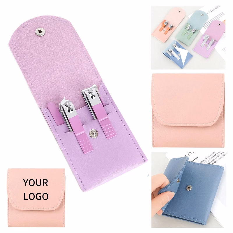 Stainless Steel Nail Care Kit with PU Leather Case