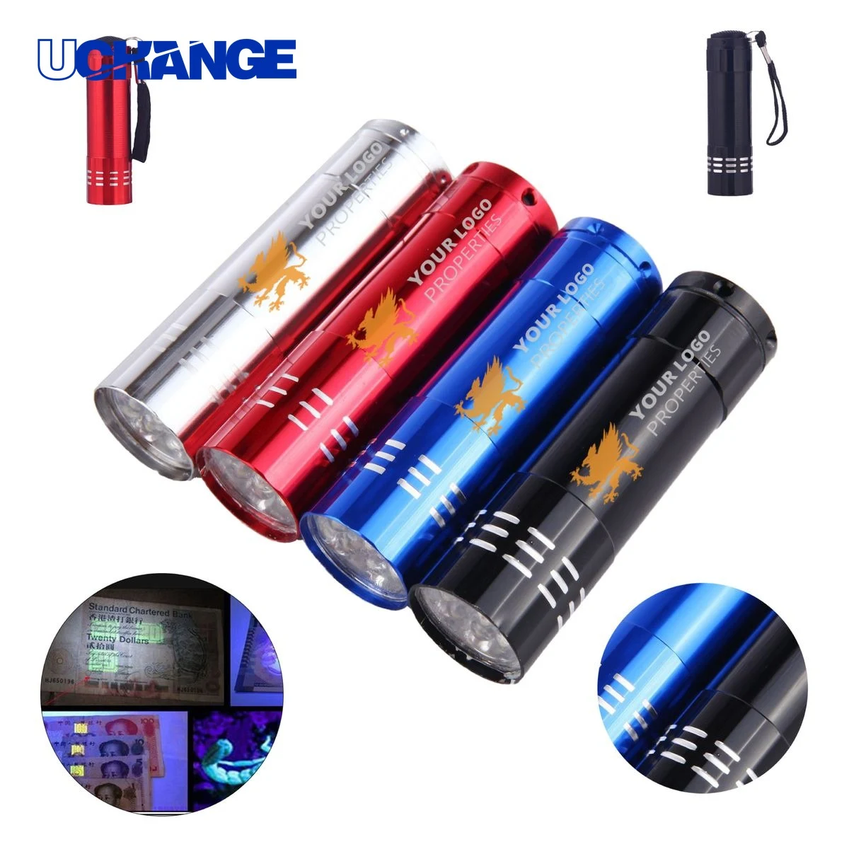 Portable Mini Metal LED Flashlight Keychain 1