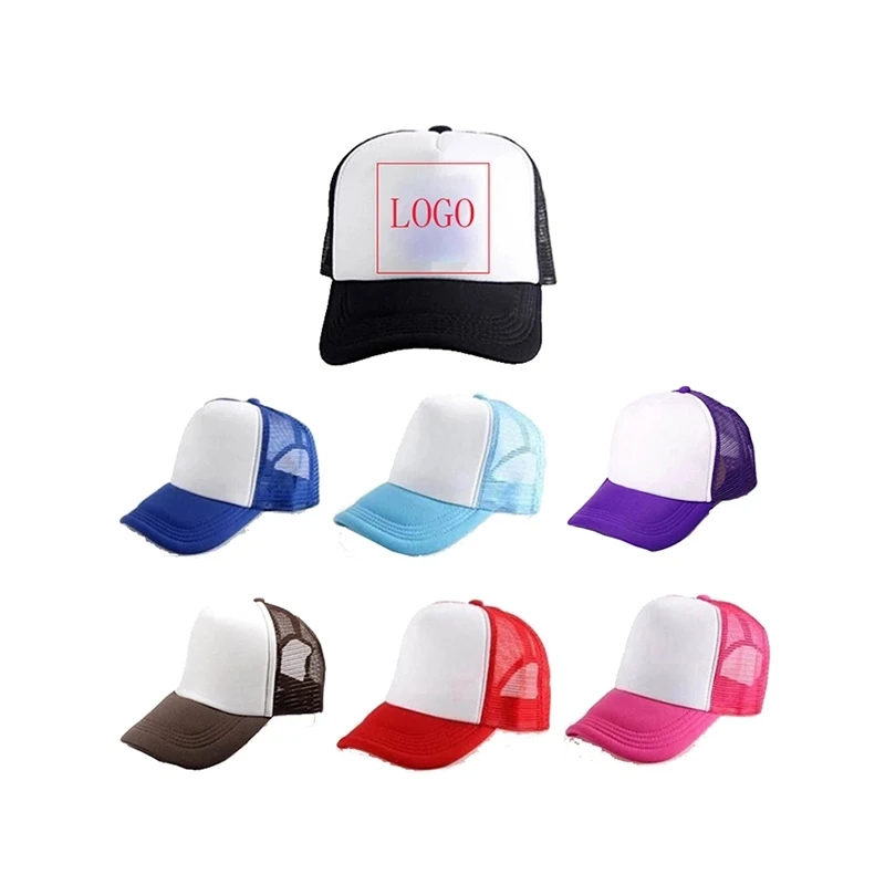 Flat Billed Trucker Hat 1