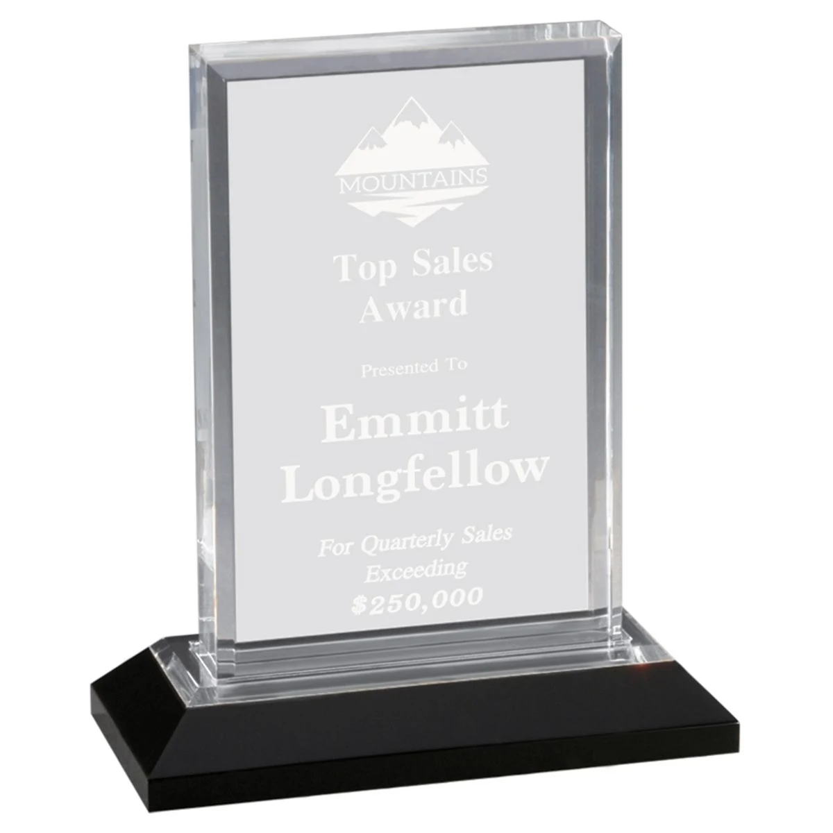 Silver Beveled Impress Acrylic Award (5" x 7") 1