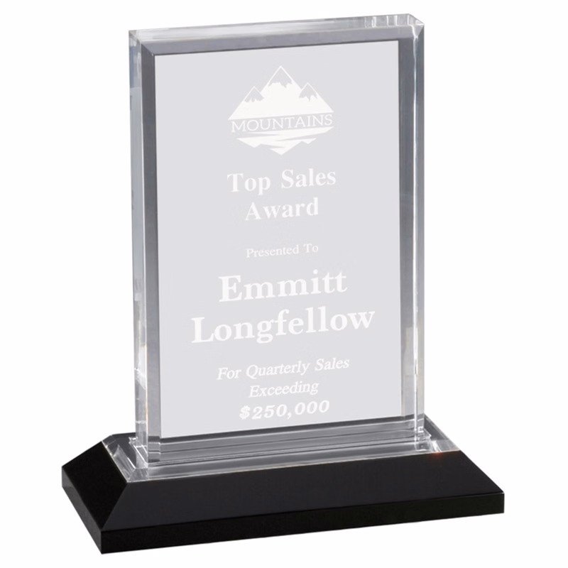 Silver Beveled Impress Acrylic Award (5" x 7")