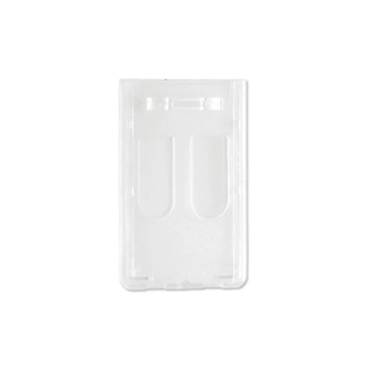 Vertical Top Load Frosted Molded Polycarbonate 2-Card Dispenser 1
