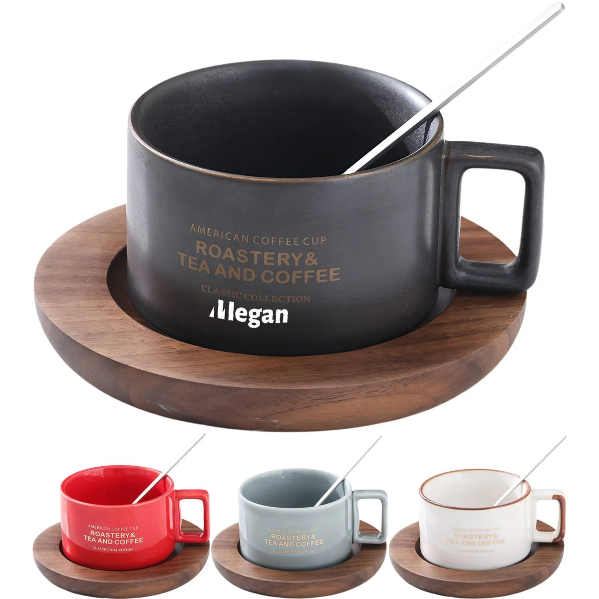 10oz Classic Ceramic Coffee Mug Set 1