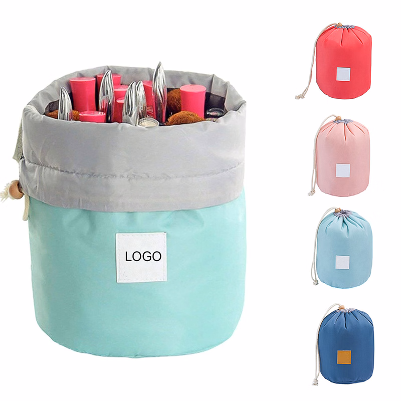 Folding Cosmetic Bag With Drawstring