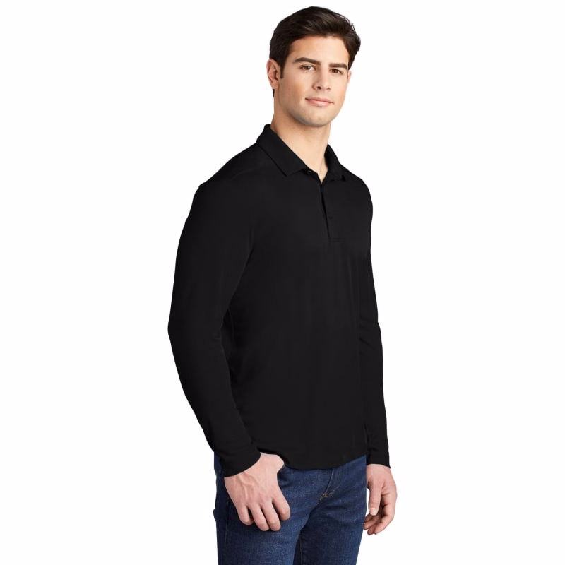 Sport-Tek Posi-UV Pro Long Sleeve Polo.