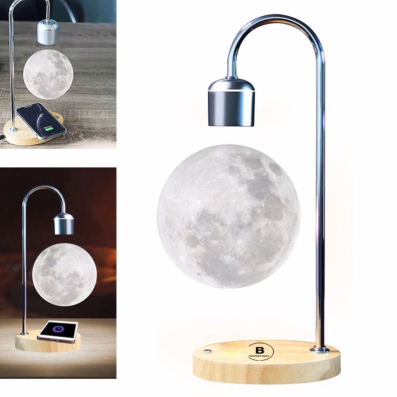 Levitating Floating Moon Lamp with Wireless Charger