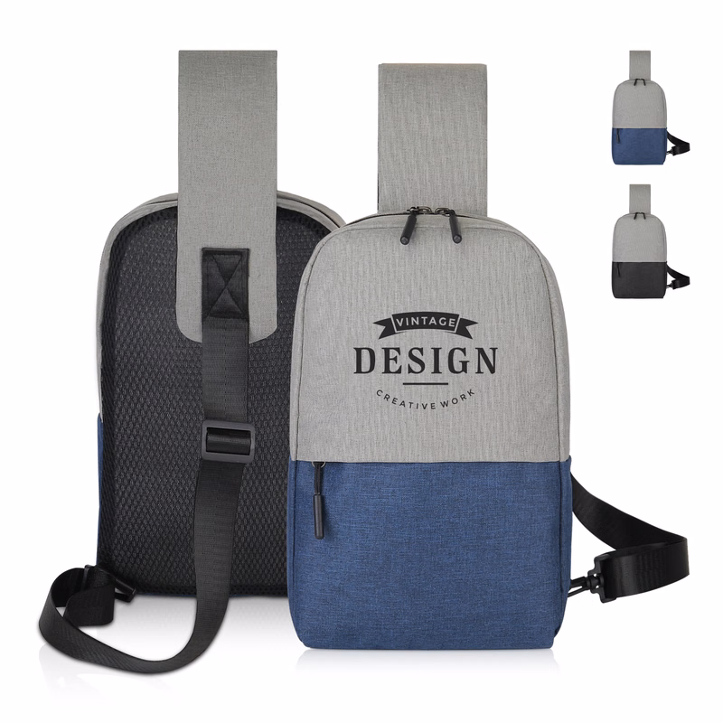 Two-Tone Crossbody Sling Backpack