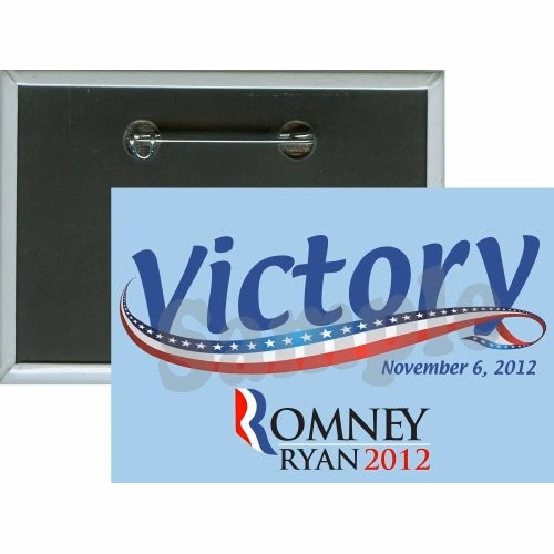 Victory, Romney Ryan 2012, Political Button