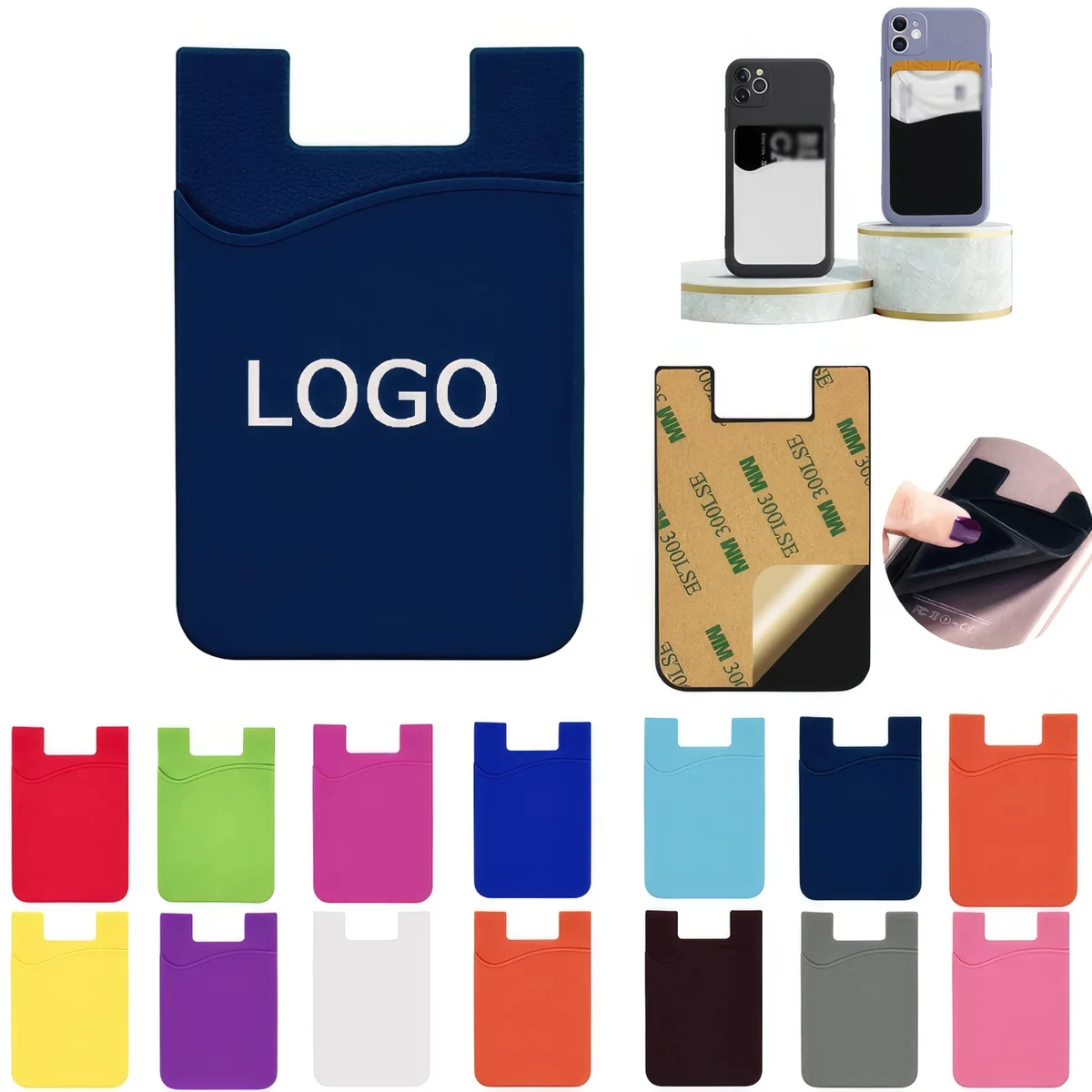 Phone Card Holder Personalized Credit Silicone Wallet 1