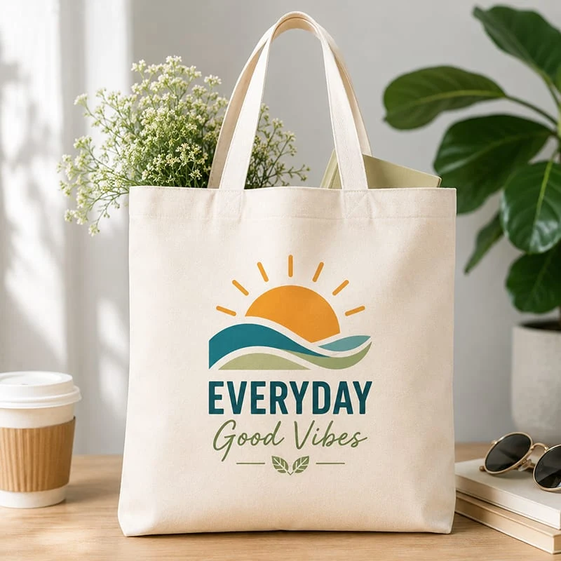100 Everyday Cotton Tote Bag For $299 Deal, custom tote bag with logo imprint 1