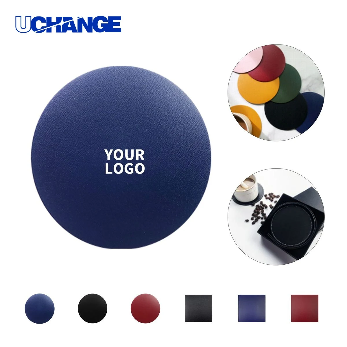 Drink Coaster Polyurethane Round Design 1