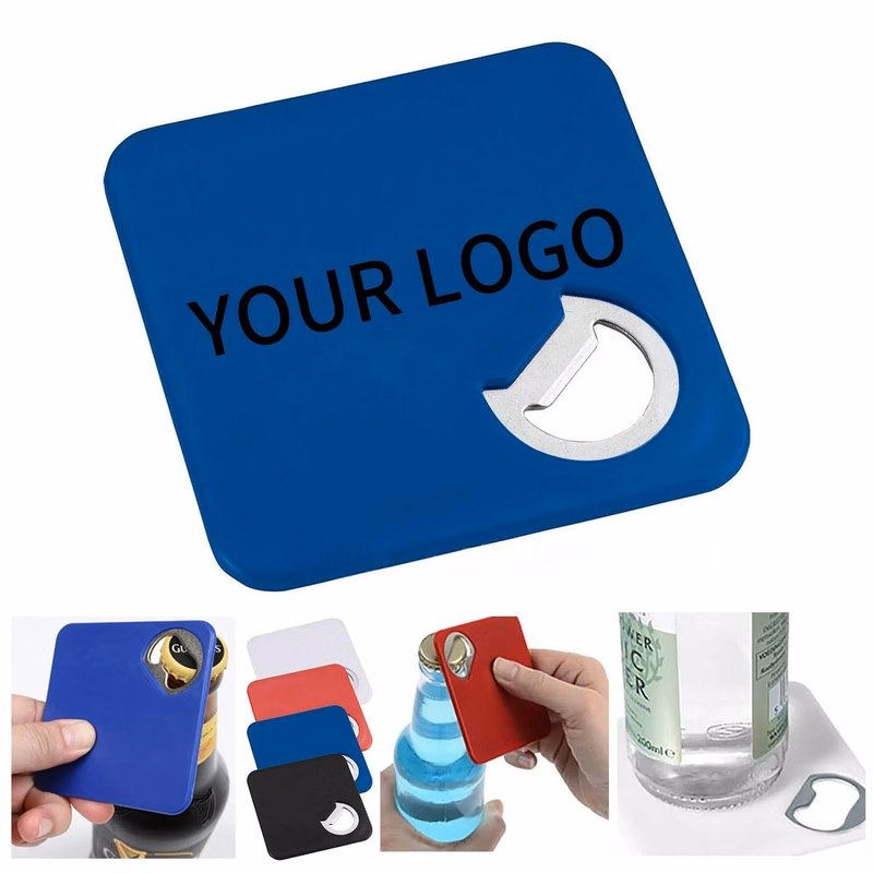 Compact Drink Coaster and Opener Combo