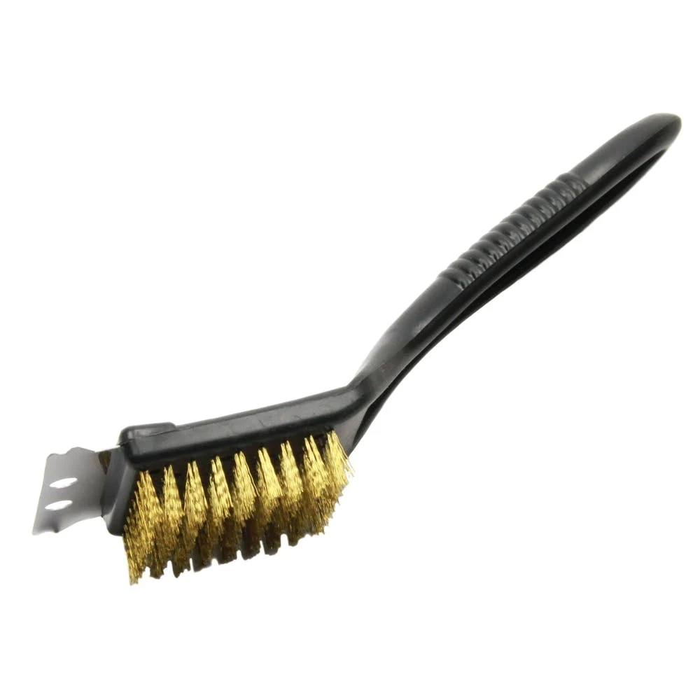 Steel Bristle Grill Brushes - Plastic Handle 8" 1