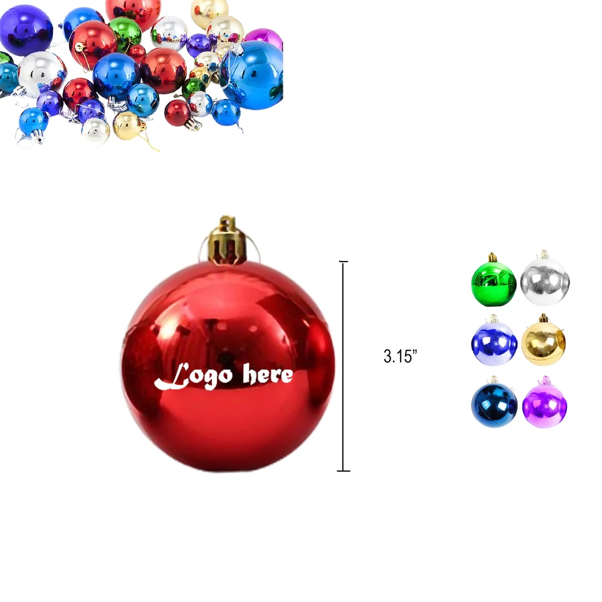 Round Christmas Tree Ornaments MOQ50 1